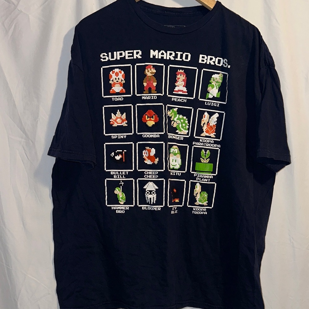 Super Mario Bros Navy Graphic T-Shirt